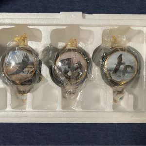 America the Beautiful Eagle Ornaments Trio